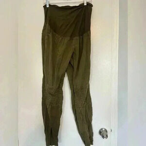 H&M Green Moto Maternity Pants size 12